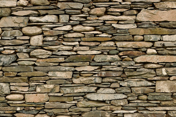 Dry stone wall
