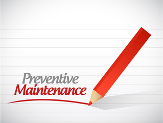 preventive maintenance message illustration