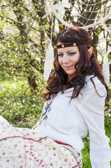 The girl in an image of the fantastic elf