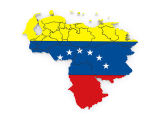 Obraz premium Map of Venezuela.