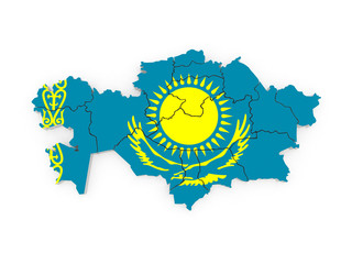 Map of Kazakhstan.