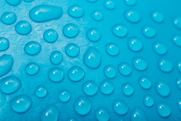 water drops on a blue background