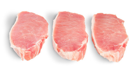 Three Pieces Of Raw Pork