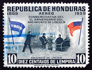 Postage stamp Honduras 1959 Assassination of the President Linco