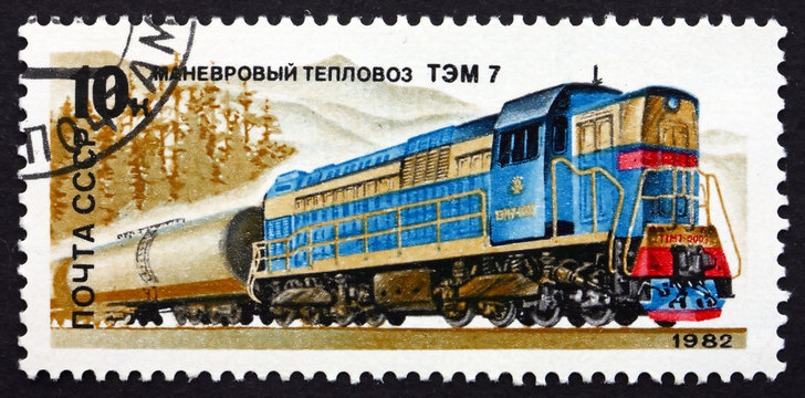 Postage stamp Russia 1982 TEP-7, Diesel Locomotive