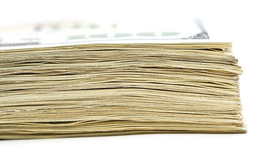 stack of money. macro