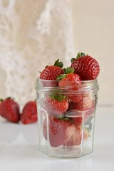 Strawberries in a jar