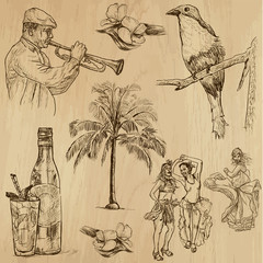 CUBA_3. Set of hand drawn illustrations into vectors - 62620923