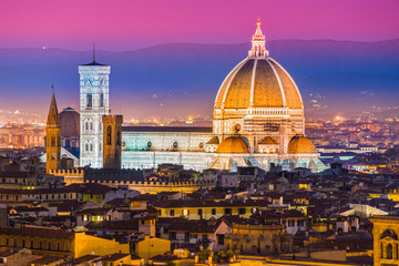 Florence, Duomo and Giotto's Campanile. - obrazy, fototapety, plakaty