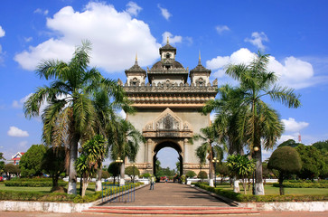 Obraz premium Victory Gate Patuxai, Vientiane, Laos