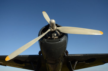 Old propeller airplane