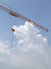 Tower crane and sky.
