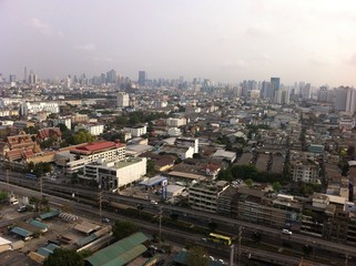 Obraz premium bangkok skyline in the morning