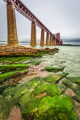 Iron bridge over bay in Edinburgh