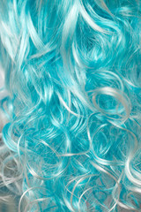 blue hair - obrazy, fototapety, plakaty