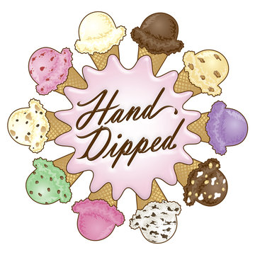 Hand Dipped Ice Cream Design