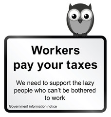comical Government pay your taxes sign