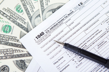 Obraz premium Filling Tax Form