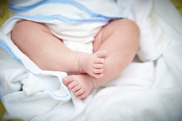 Feet of newborn