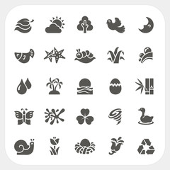 Nature icons set