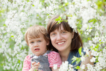 Happy family  in spring