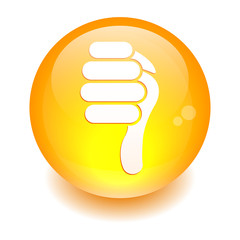 bouton internet pouce bas orange