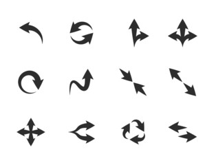 Vector flat arrow icons