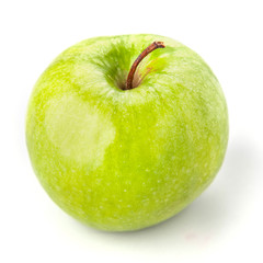 Green Apple on White