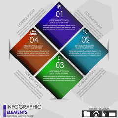 Modern business infographics option banner