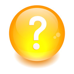 bouton internet question icon orange