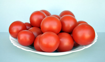 fresh tomato on a plate