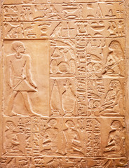 Hieroglyphs on the wall