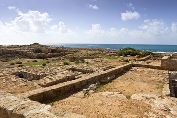 Archaeological site of the Tombs of the Kings in Paphos, Cyprus.