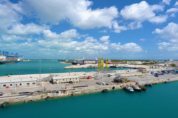 Fototapeta na wymiar Industrial view in Freeport - Bahamas