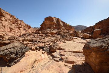 Fototapeta na wymiar Kolorowy Kanion w Egipcie
