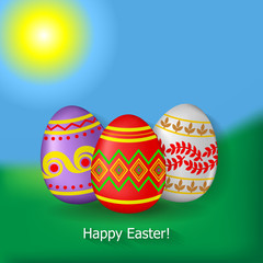 Easter eggs card