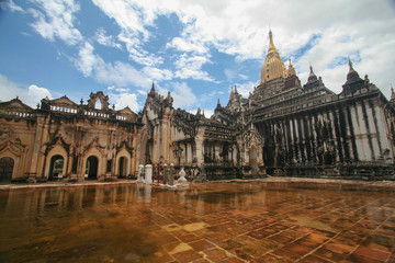 Bagan - temple - obrazy, fototapety, plakaty