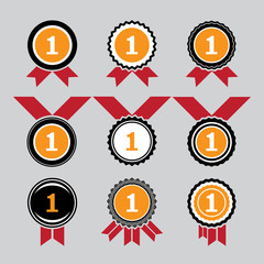 Medal sign vector