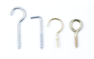 Screw Hook Bolt on White background