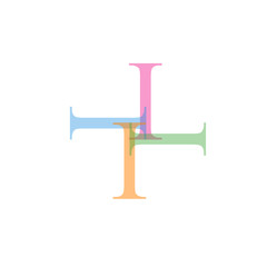 Logo with rotated letter I