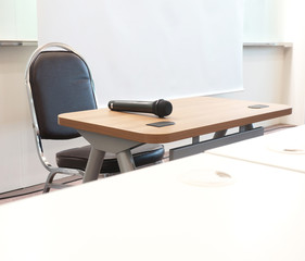 Microphone in conference room