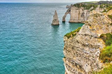 Küste von Etretat (Étretat), Normandie, Frankreich