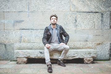 Obraz premium young handsome fashion model man