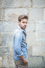 Fototapeta premium young handsome fashion model man