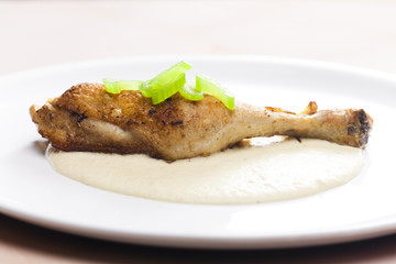 chicken leg with celery sauce