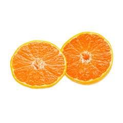 Orange fruit isolated on white background + Clipping Path
