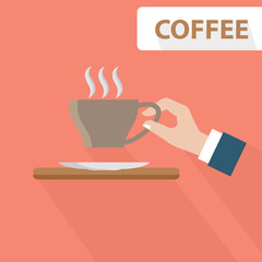 Coffee,Free time concept,vector