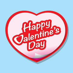 Happy Valentine's Day lettering Greeting Card