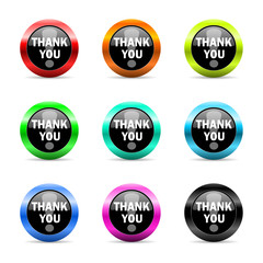 thank you icon vector set