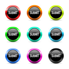 submit icon vector set